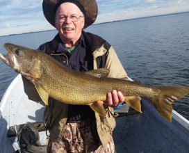 35" Lake Trout caught during a visit to the Molson Lake Lodge!